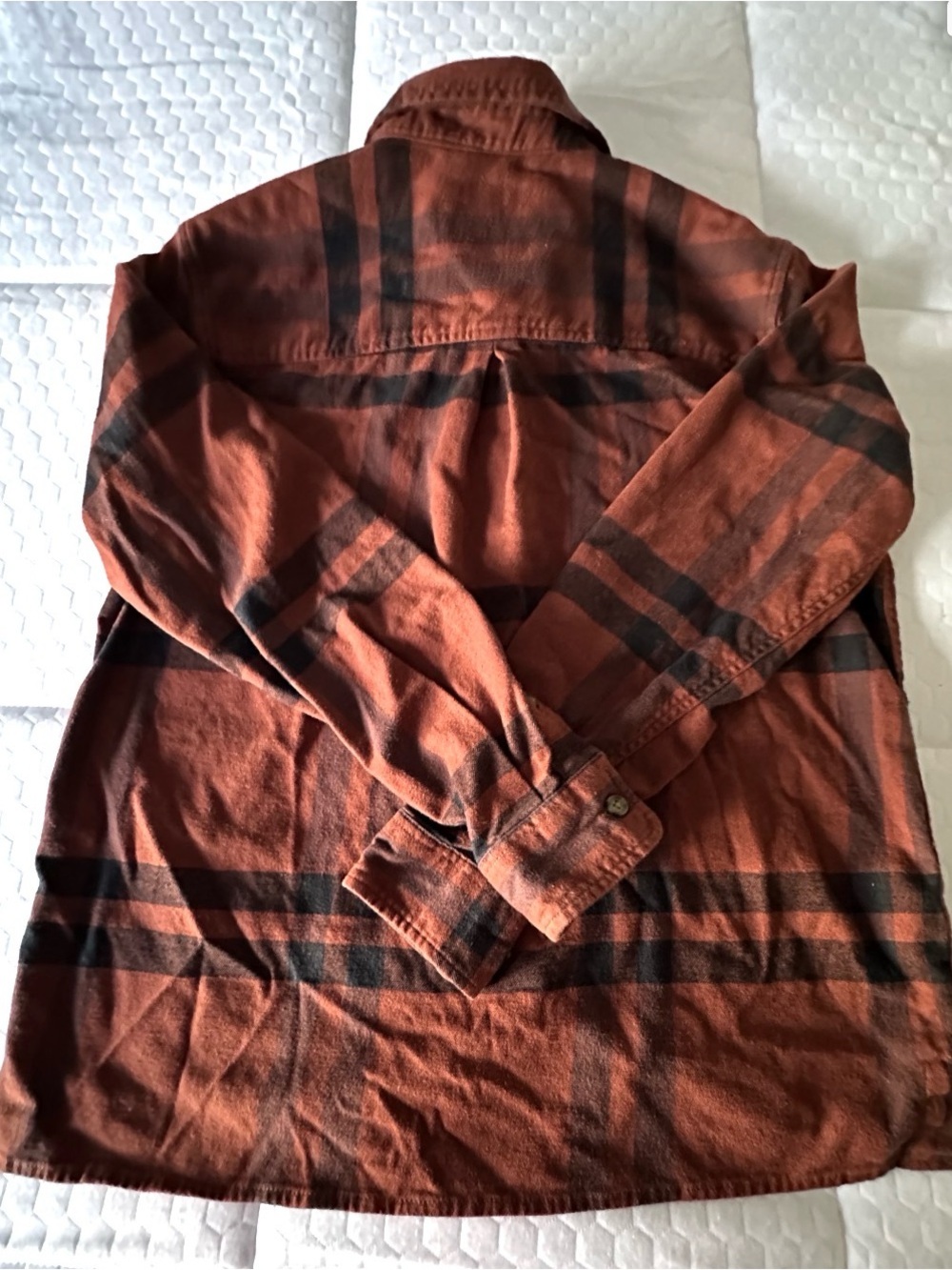 Carhartt Rugged Flex Flannel Shirt - Rust Plaid - Picture 3 of 7